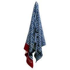 ANCHOR PRINT STRIPE BEACH TOWEL,Ice Blue,large