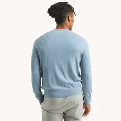 Navtech V-Neck Sweater,Anchor Blue Heather,large