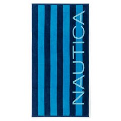 MIXED BLUE STRIPE BEACH TOWEL,Navy,large