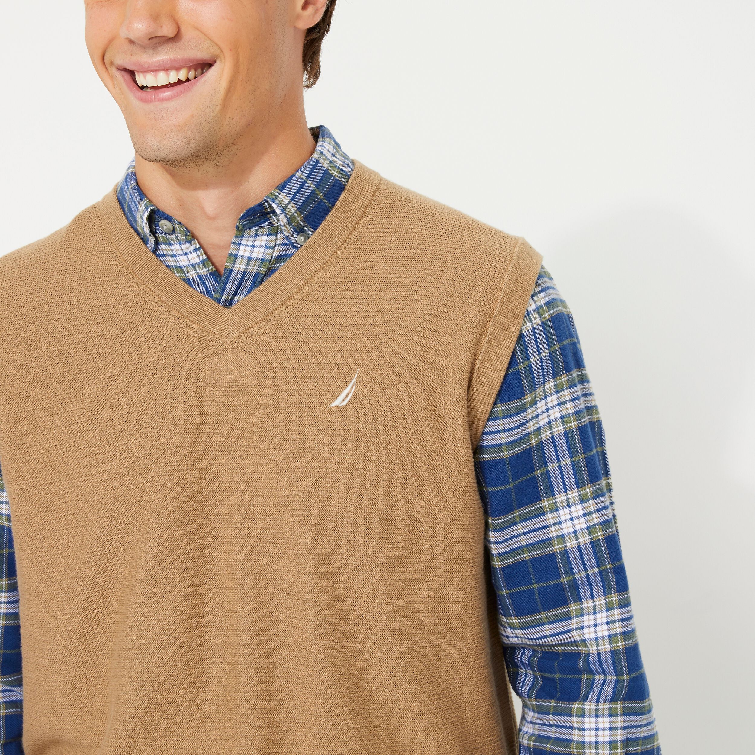 BIG \u0026 TALL NAVTECH V-NECK SWEATER VEST 