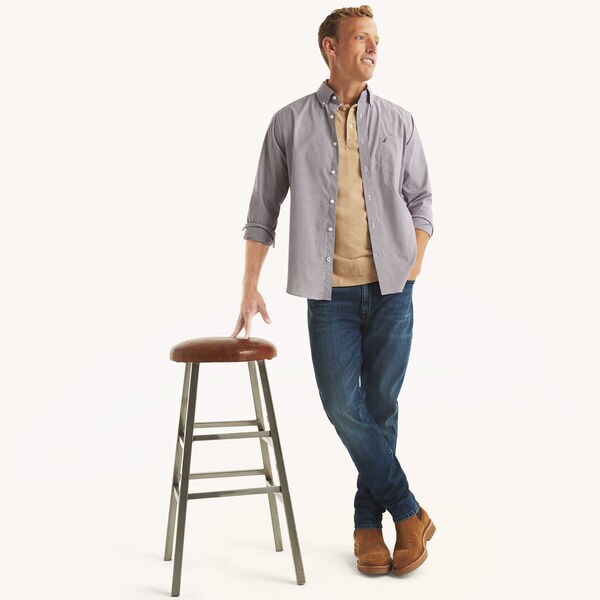Classic Fit Wrinkle-Resistant Plaid Shirt