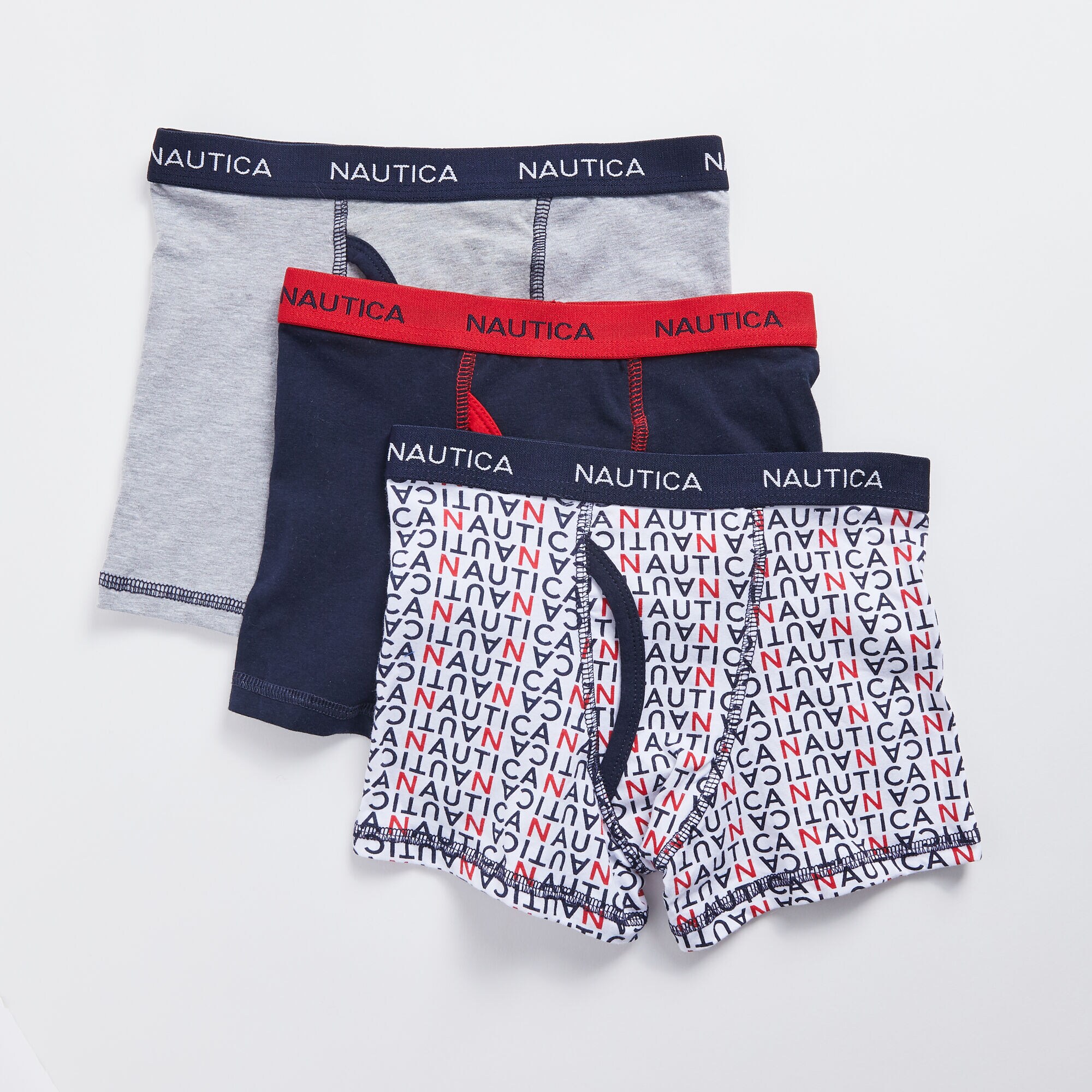 BOYS’ BOXER BRIEFS, 3-PACK,Navy,large