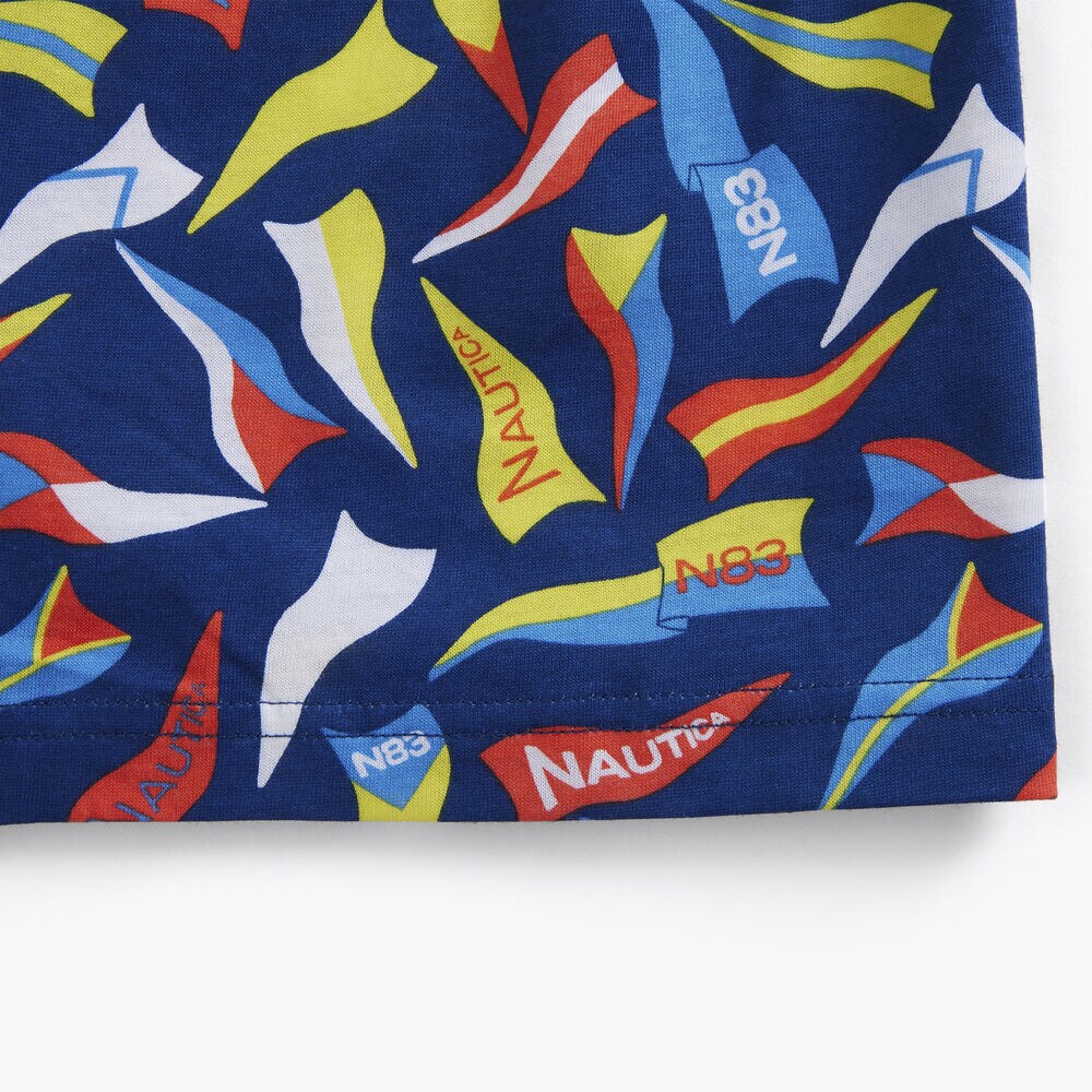 LARGE PENNANT PRINT BOXER,Star Sapphire,large