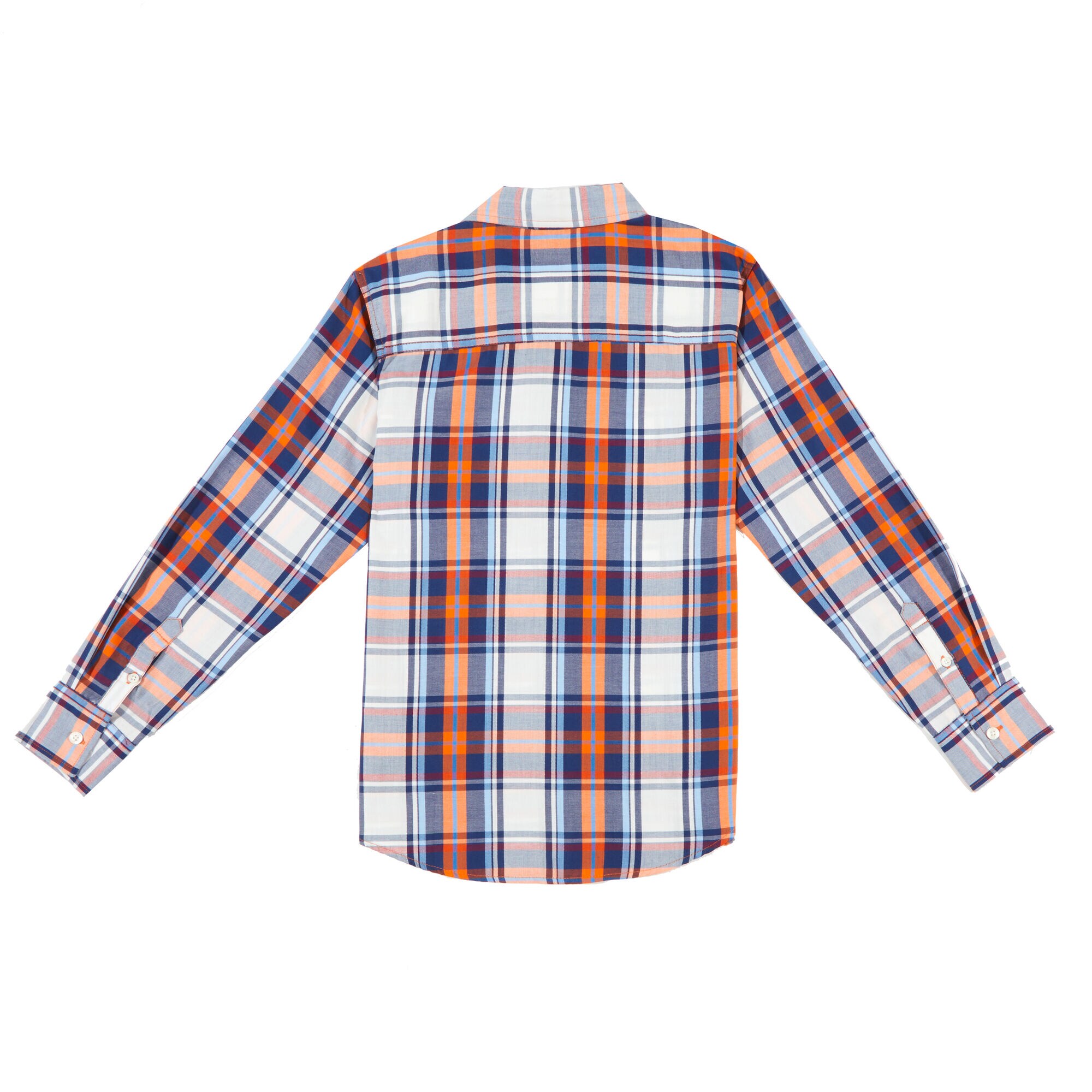 Little Boys' Long Sleeve Roadmap Shirt (4-7),Coral Resort,large