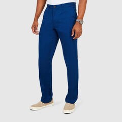 Flat Front Classic Fit Pants,Estate Blue,large