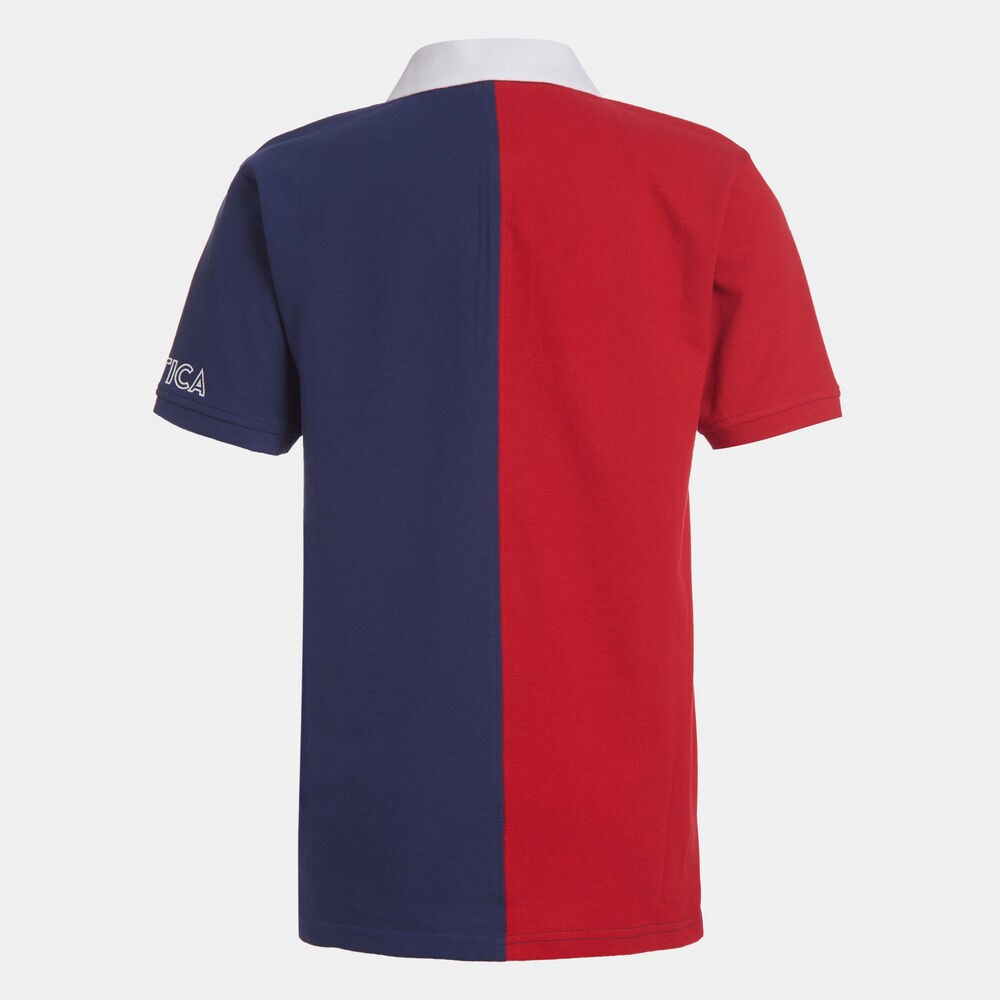 BOYS' CONNOR COLORBLOCK HERITAGE POLO (8-20),Melonberry,large
