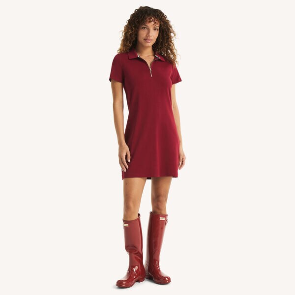 Zip-Up Polo Dress
