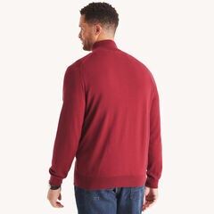 Big & Tall Navtech Quarter-Zip Sweater,Vintage Berry,large