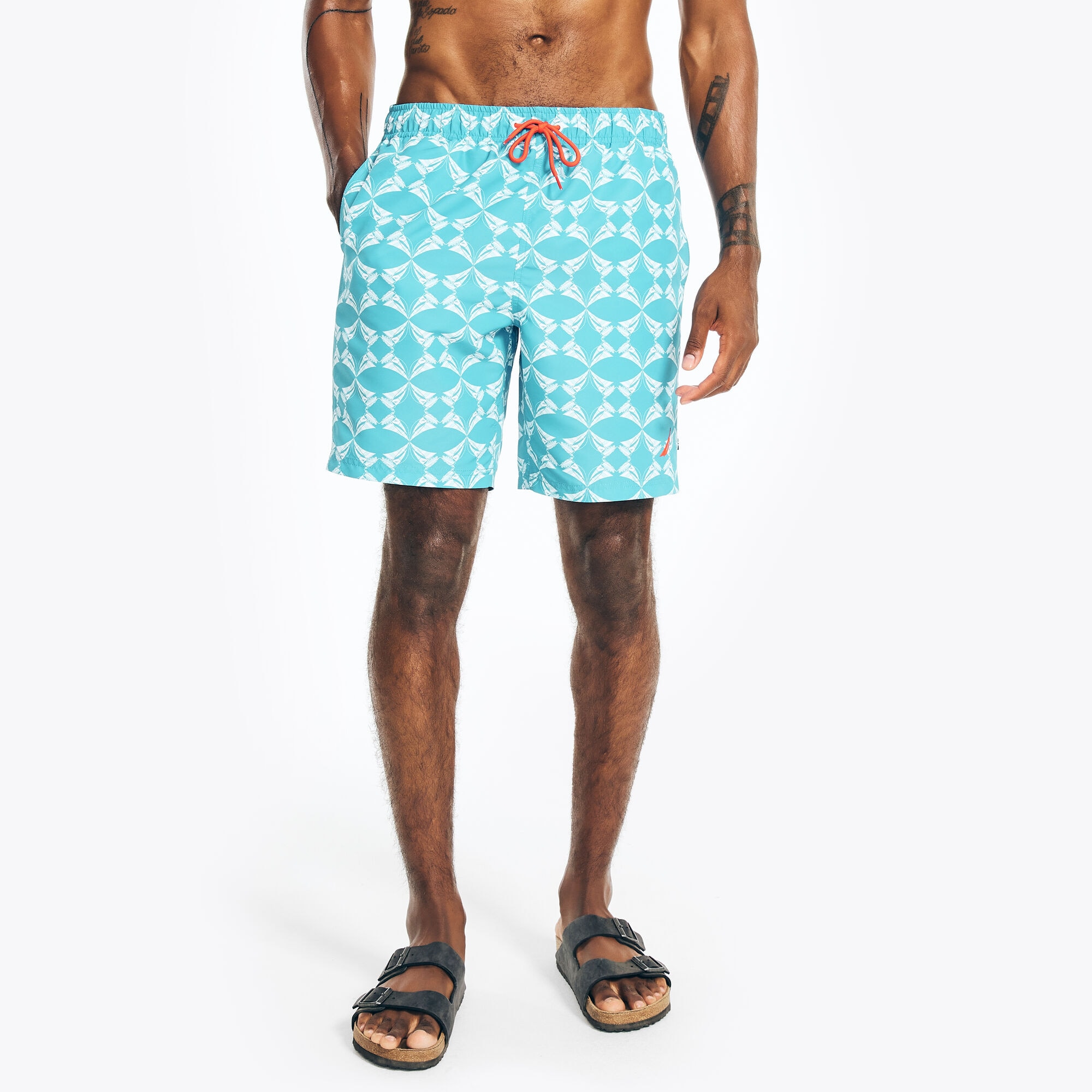 SUSTAINABLY CRAFTED 8" KALEIDOSCOPE QUICK-DRY SWIM,Hawaiian Ocean,large