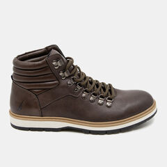 STACKED LACE-UP BOOTS,Brown Stone,large
