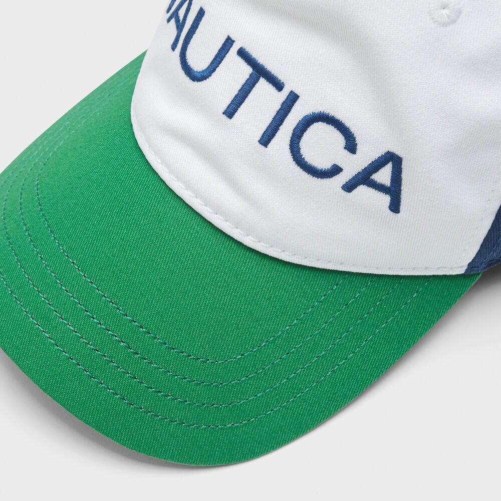 COLORBLOCK NAUTICA LOGO CAP,Estate Blue,large