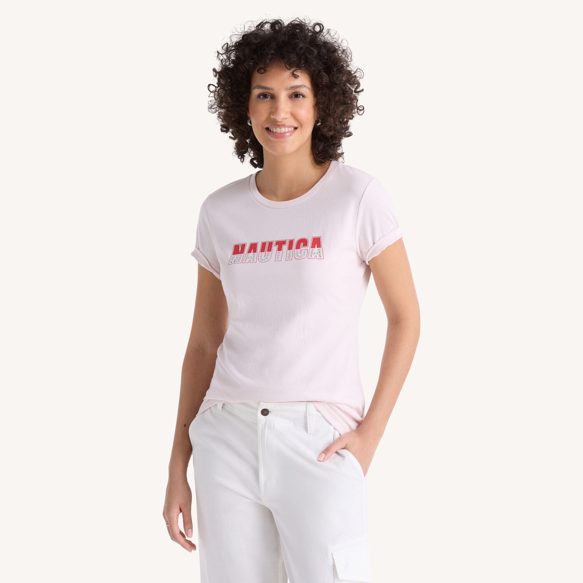 Rhinestone Heritage Logo Graphic T-Shirt (00705211712611 Women T-Shirts) photo