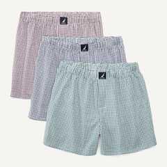 Woven Boxer, 3-Pack,Baltic Medium Wash,large