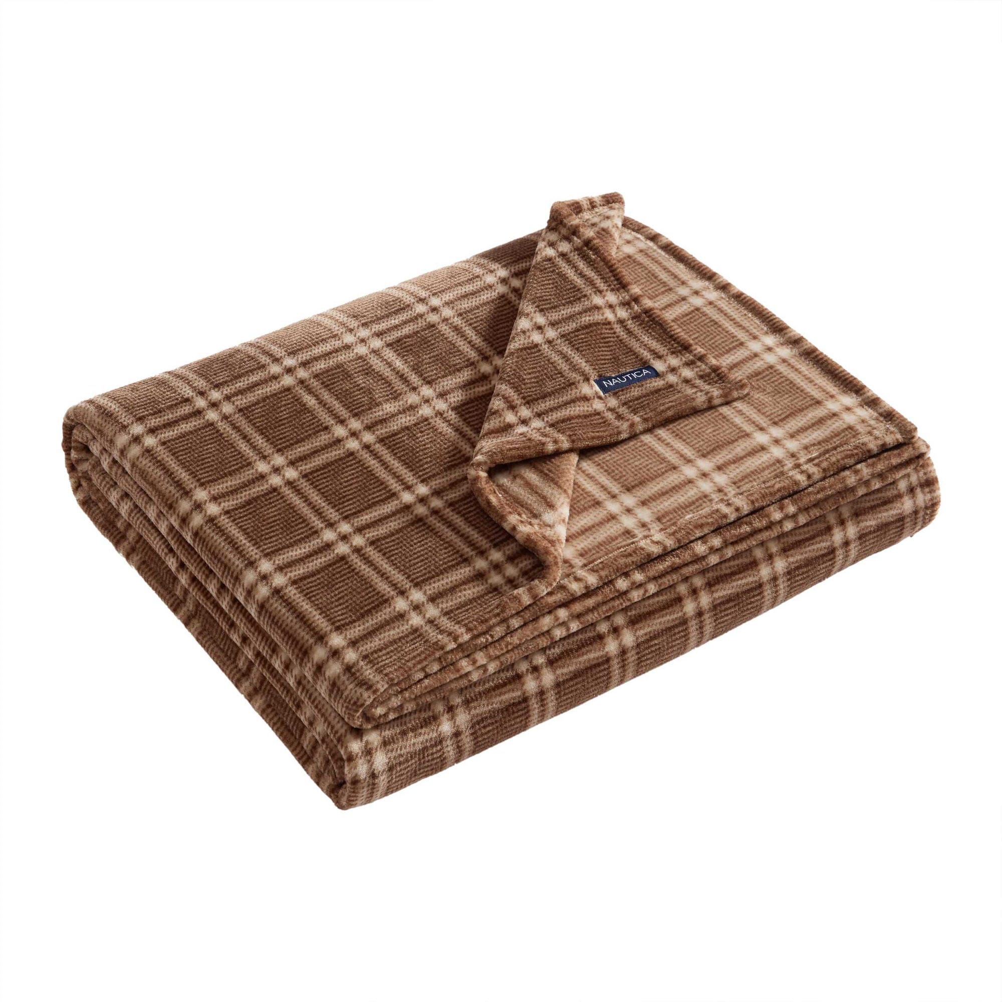 Declan Beige Plaid King Blanket (00199165142196 Home Blankets & Throws) photo
