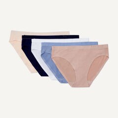 Bikini Brief, 5-Pack,Dark Brown Heather,large