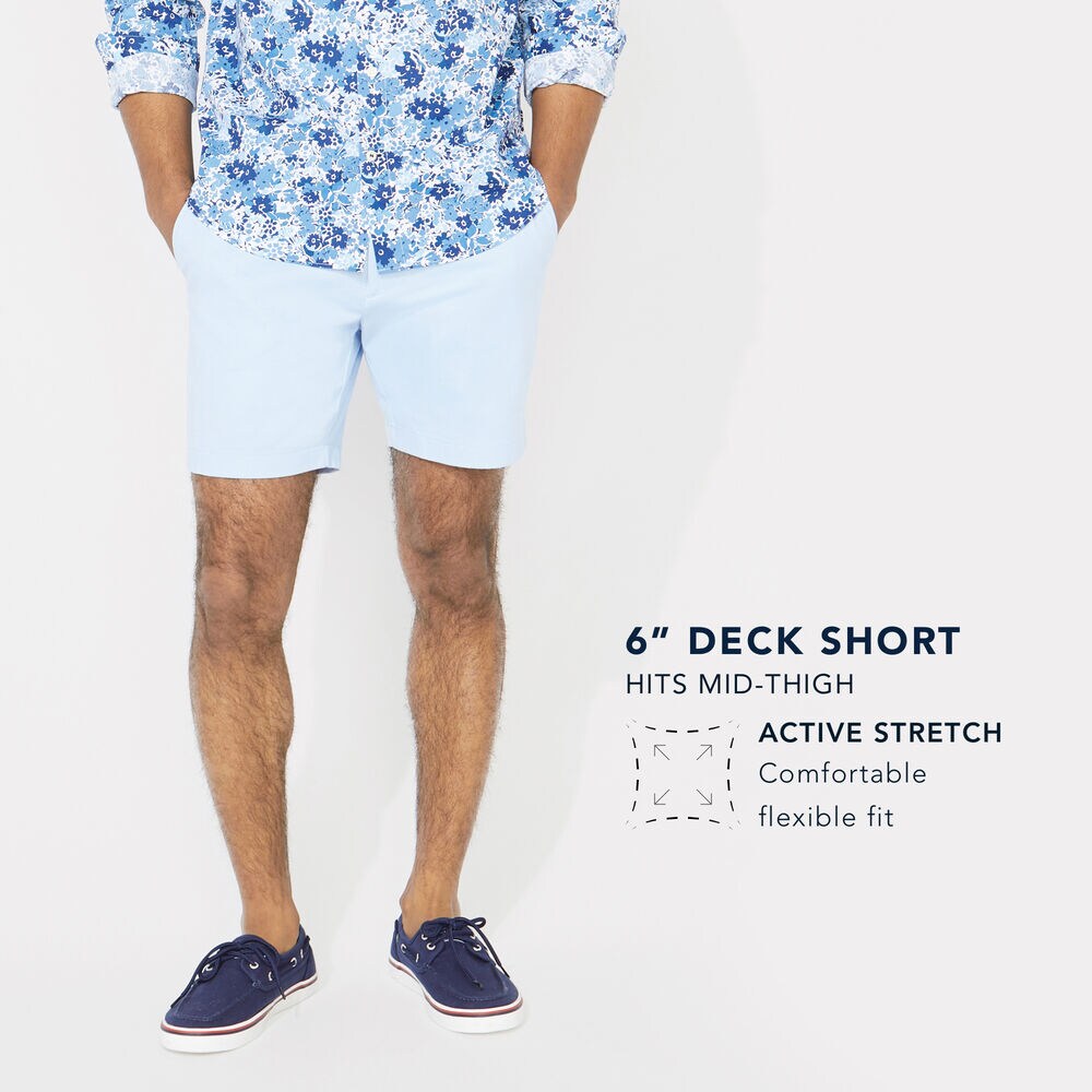 6" Stretch Deck Short   ,Nautica Stone,large