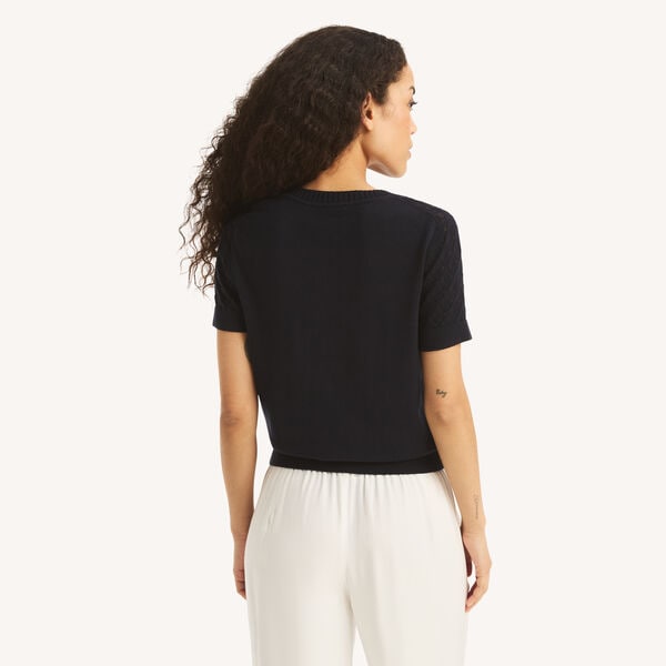 Diamond Short-Sleeve Sweater