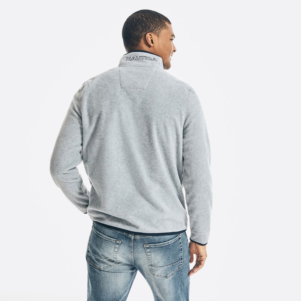 NAUTEX PERFORMANCE QUARTER-ZIP PULLOVER,Grey Heather,large