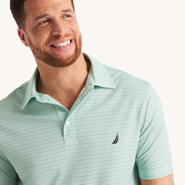 Big & Tall Striped Classic Fit Polo