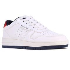 Boys' Logo Lace-Up Sneaker,Egret,large