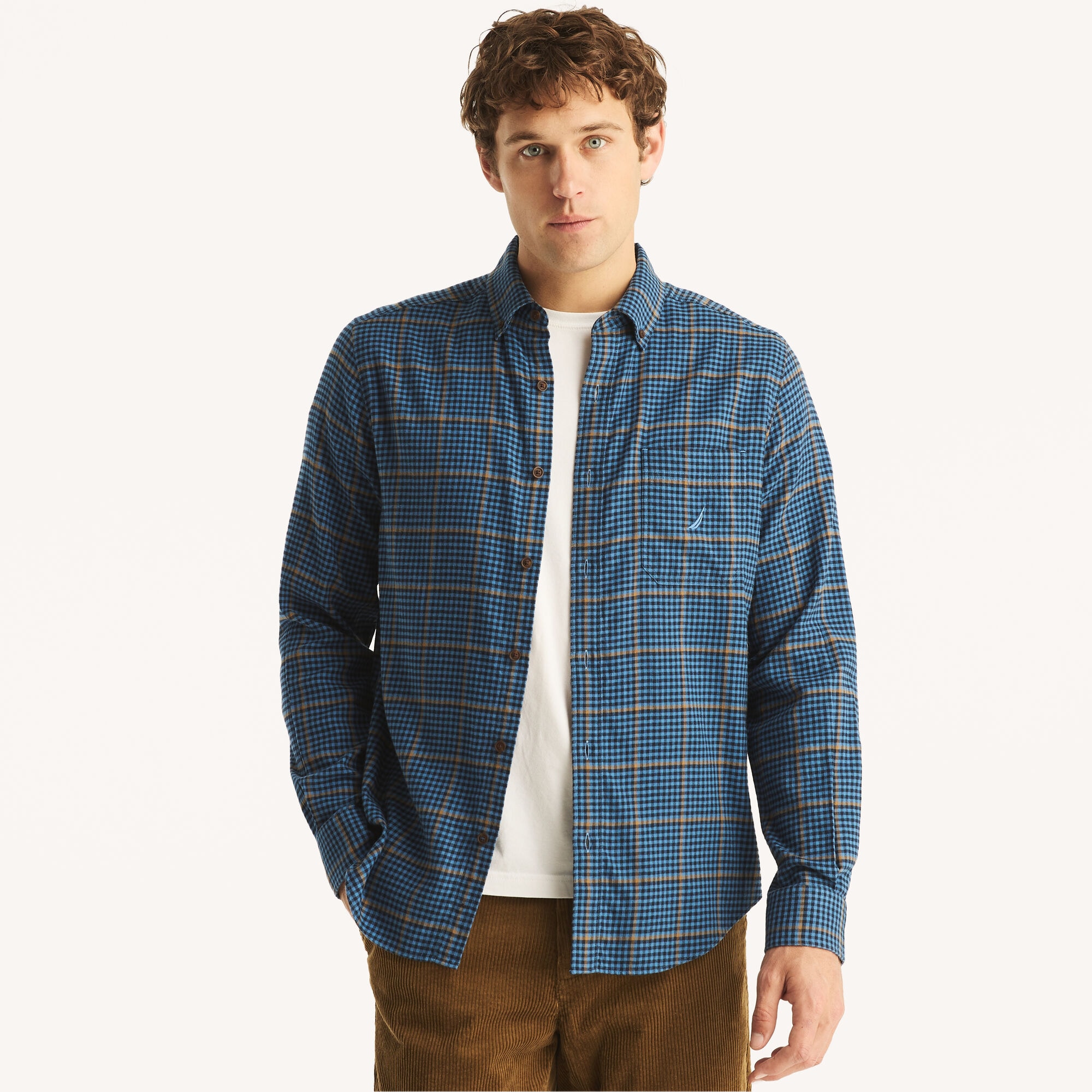 Plaid Shirt,Nite Sea Heather,large