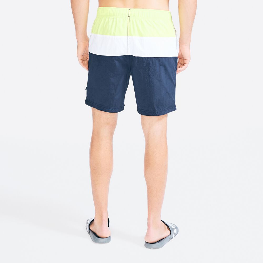 8" COLORBLOCK QUICK-DRY SWIM,Bright White,large