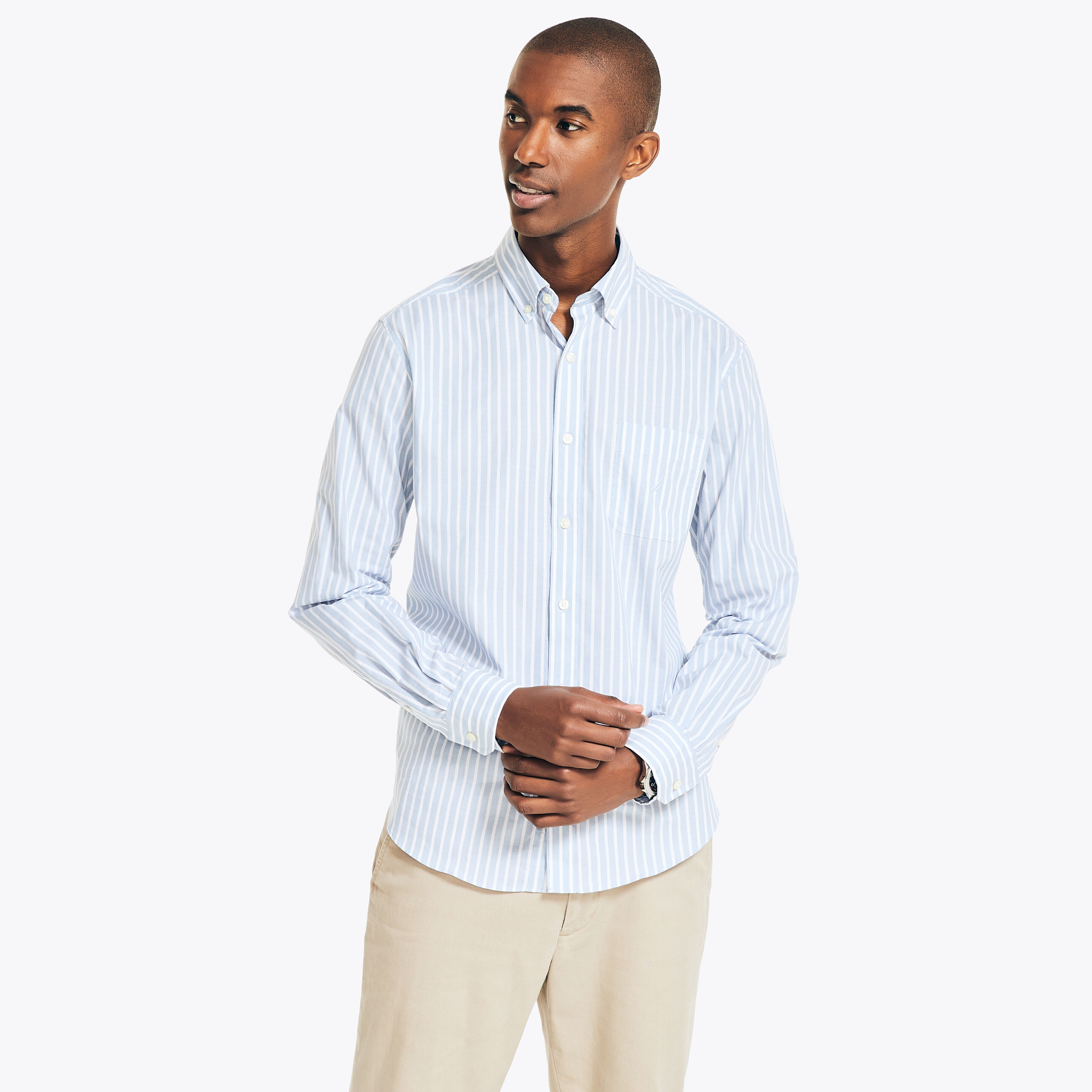 STRIPED POPLIN SHIRT | Nautica