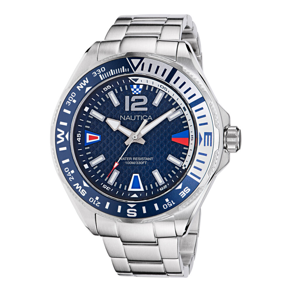 Clearwater Beach 3-Hand Stainless Steel Watch,Multi,large