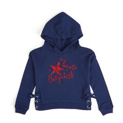 Little Girls' Best And Brightest Hoodie (4-6X),Navy,large
