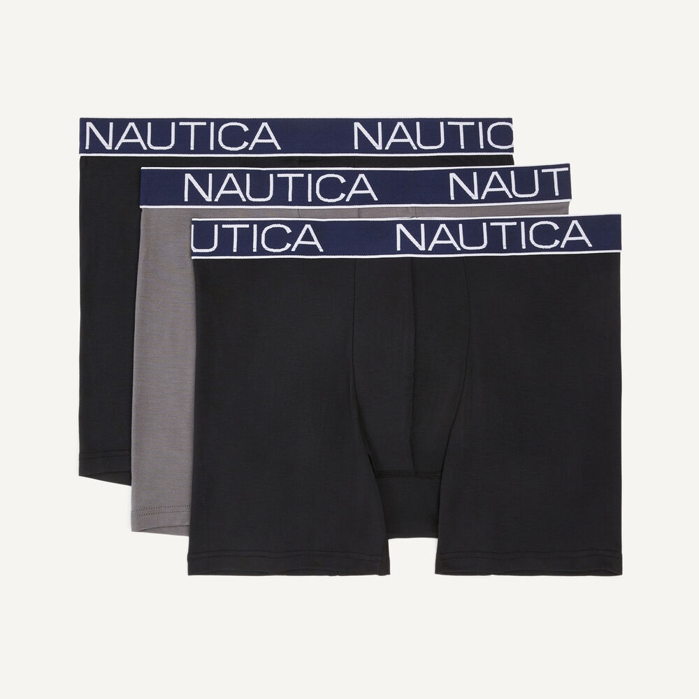 Stretch Boxer Brief, 3-Pack,Navy Marl,large