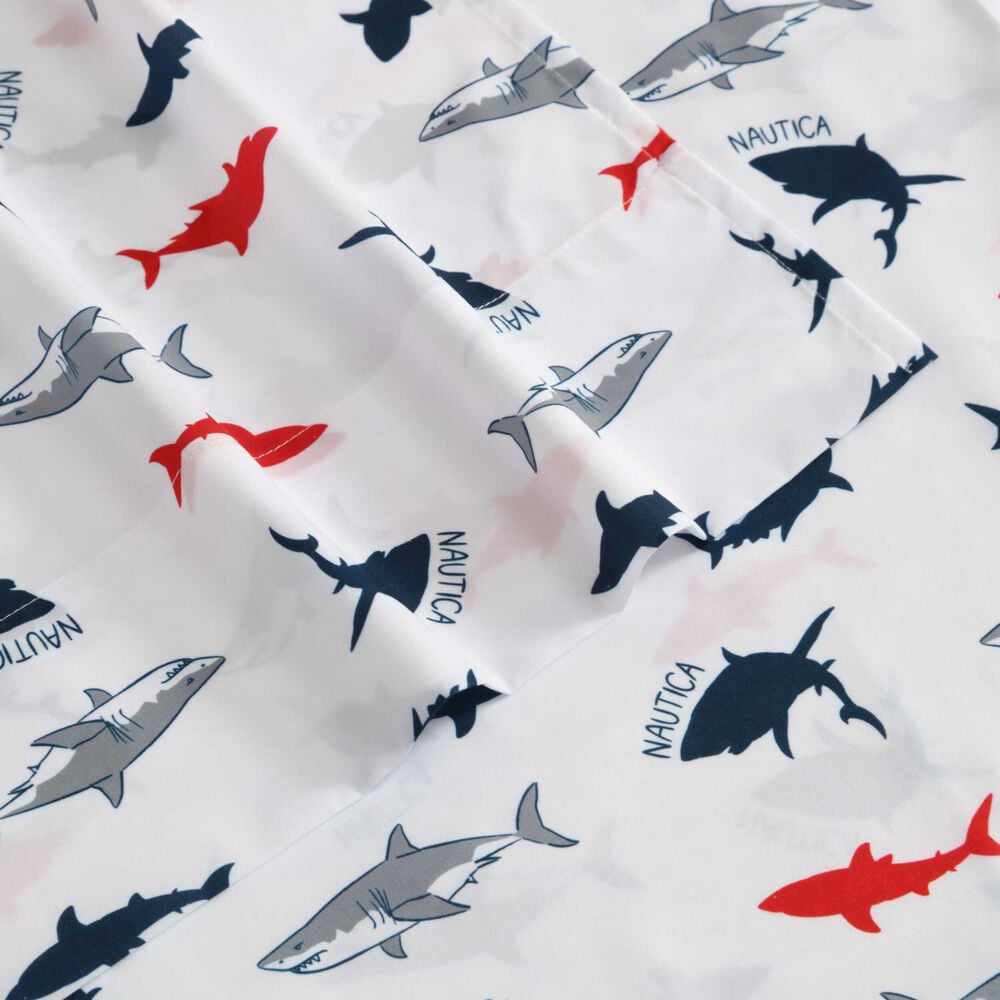 Branson Sharks Navy Twin Sheet Set,Bali Bliss,large