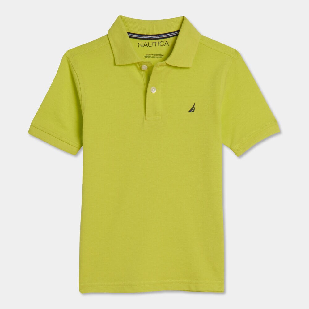 BOYS' BRAND ICON ANCHOR POLO (8-20),Yellow Zest,large