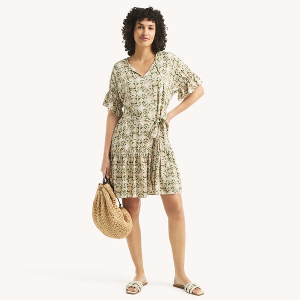 Printed Ruffle Dress
