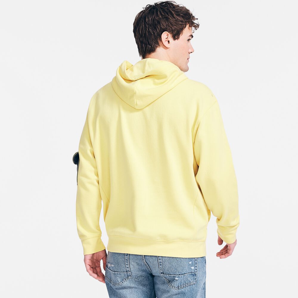 NAUTICA JEANS CO. PULLOVER HOODIE,Soft Yellow,large