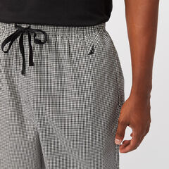 CLASSIC FIT PLAID WOVEN PANTS,True Black,large