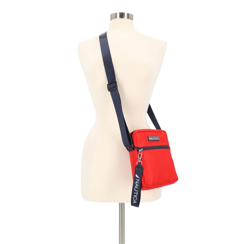 Diver Reporter Crossbody Bag,Nautica Red/Orange,large