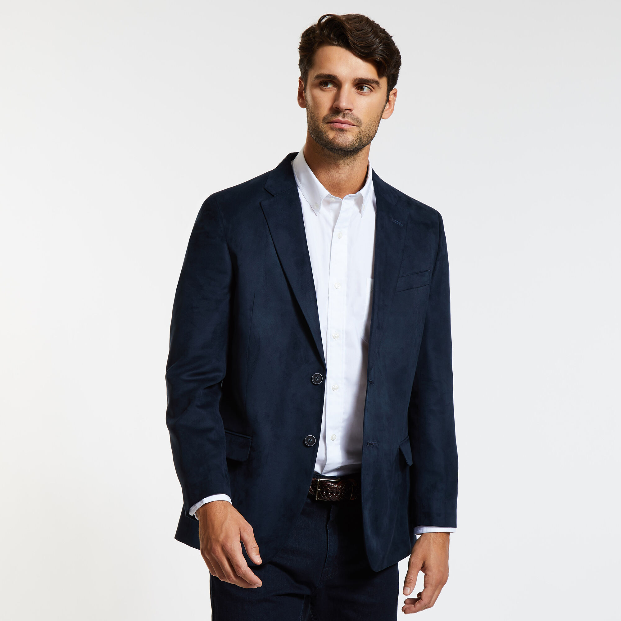 The Branford Ultra Suede Jacket,Tugboat Blue,large