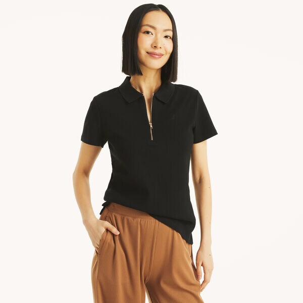 Zip-Up Polo