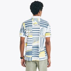 CLASSIC FIT PRINTED POLO,Bright White,large
