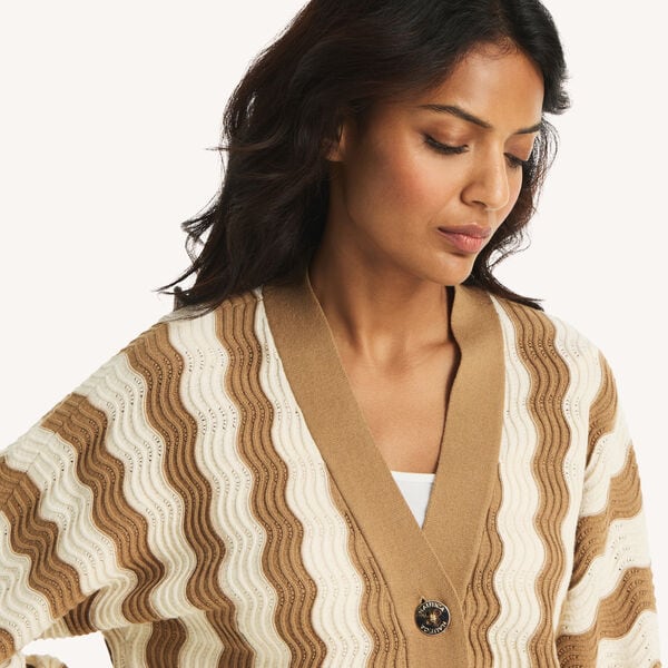 Scalloped Cardigan Sweater