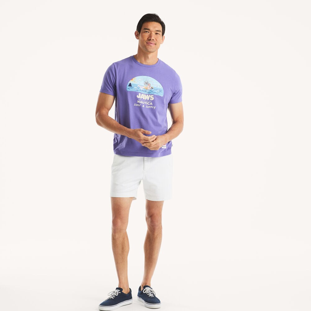 JAWS x Nautica Graphic T-Shirt,Purple Pennant,large