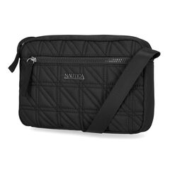 Quilted Camera Crossbody Bag,Black,large