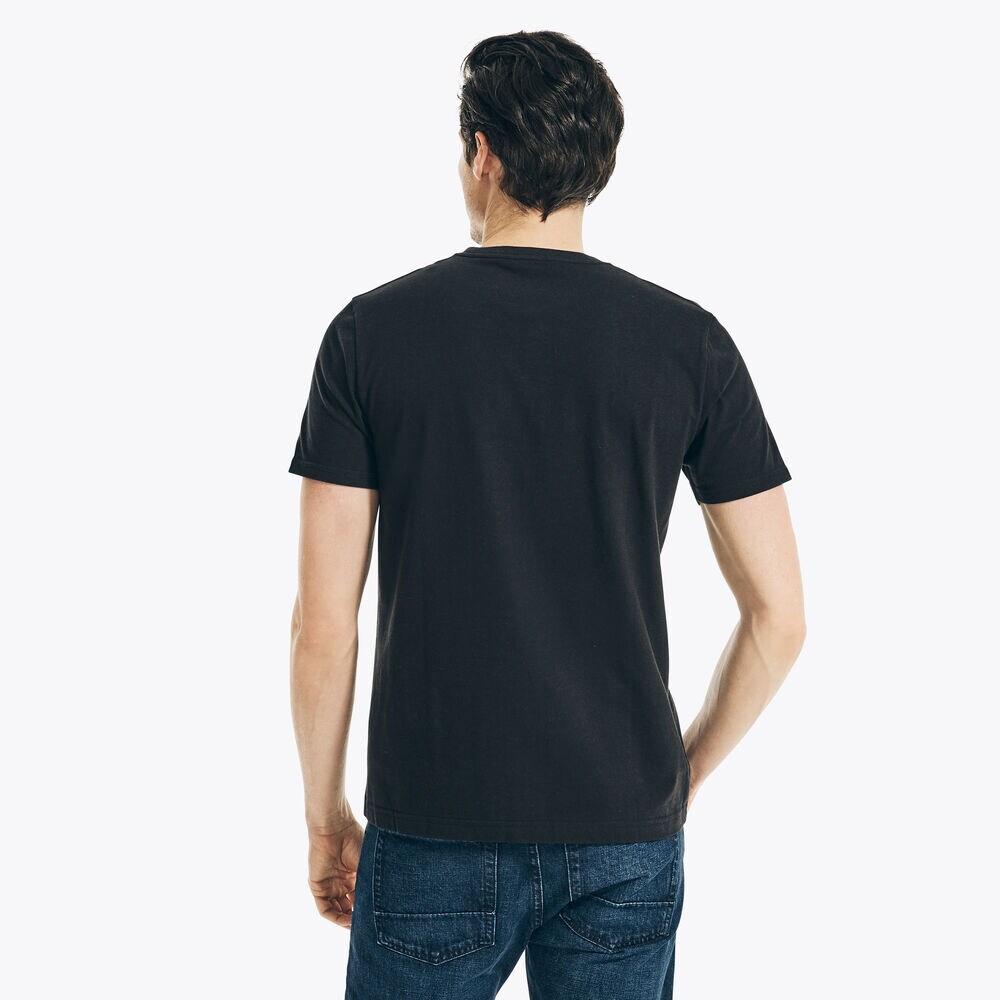 SUSTAINABLY CRAFTED FLAG GRAPHIC T-SHIRT,True Black,large
