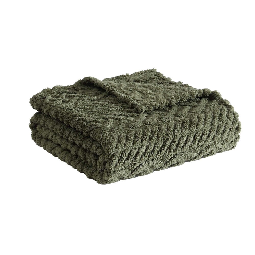 Declan Green Throw Blanket,Dark Hunter,large