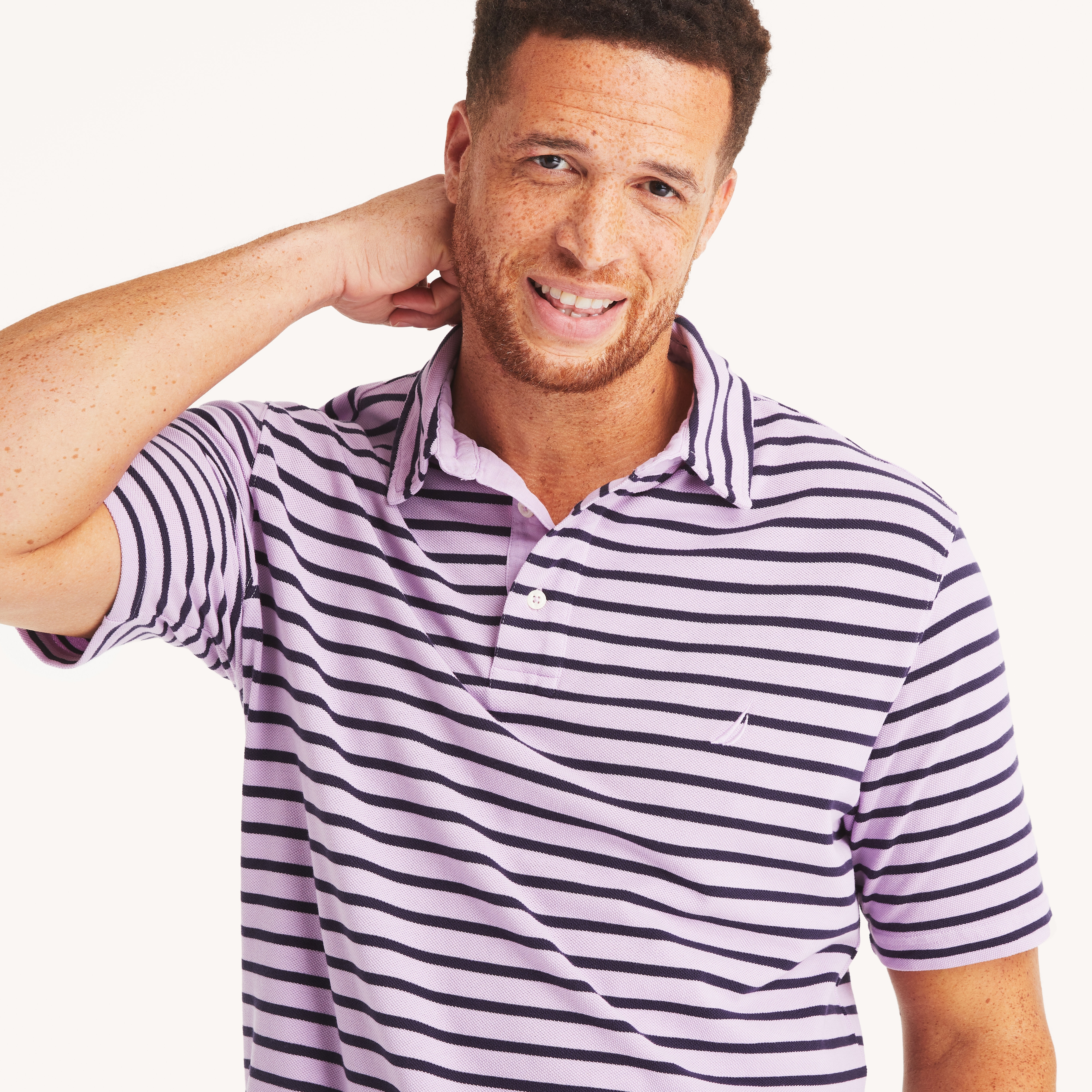 Big & Tall Classic Fit Deck Striped Polo | Nautica