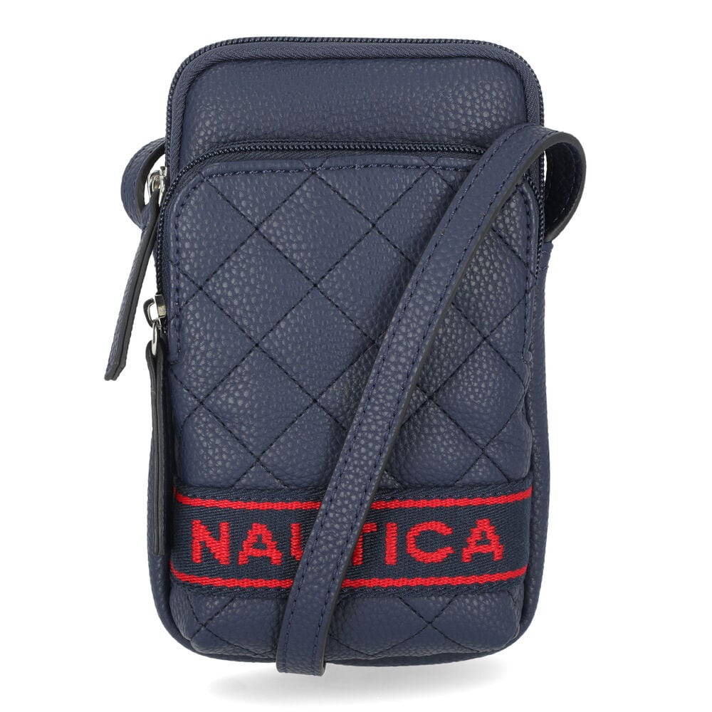 QUILTED PHONE CROSSBODY BAG,Workshirt Blue,large