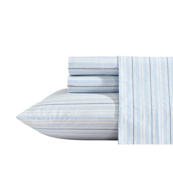 Camp Stripe Blue King Sheet Set