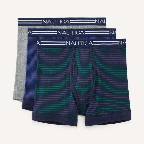 SOLID COTTON BOXER BRIEFS, 3-PACK