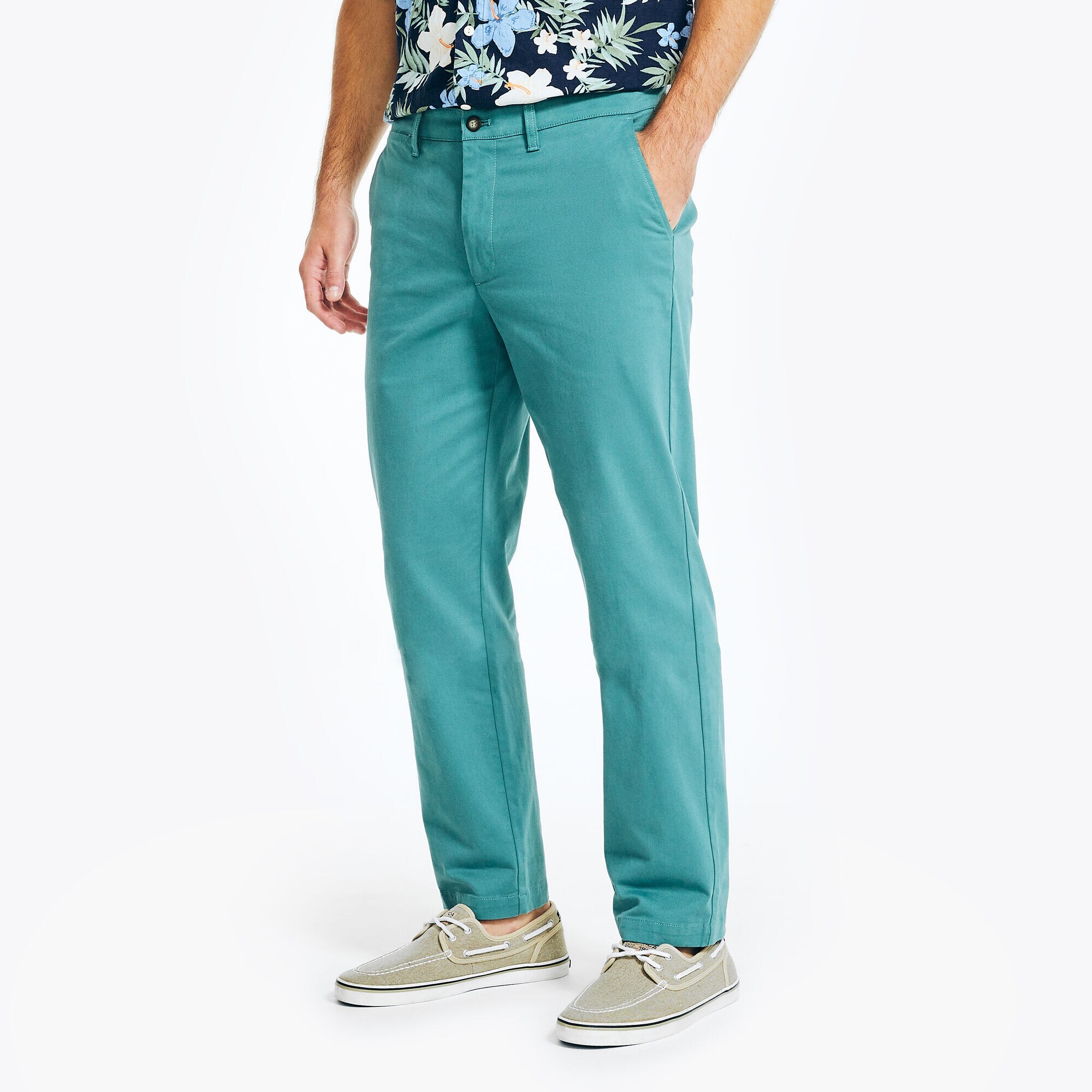 CLASSIC FIT TWILL PANT,Ash Green,large