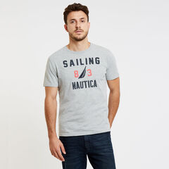 SAILING '83 BRAND ICON GRAPHIC T-SHIRT,Grey Heather,large